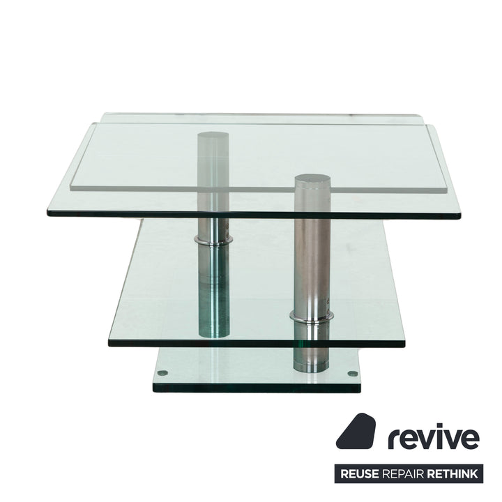 Ronald Schmitt K500 Glas Couchtisch Silber manuelle Funktion
