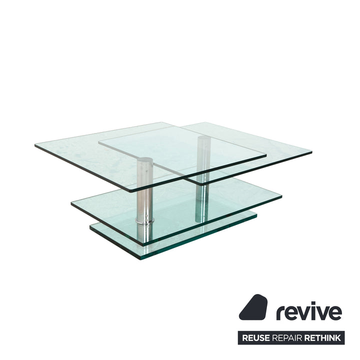 Ronald Schmitt K500 Glas Couchtisch Silber manuelle Funktion