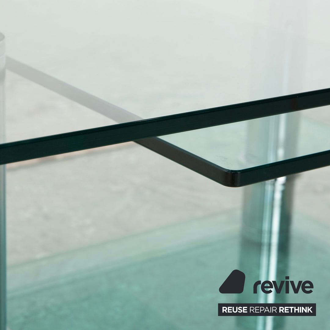 Ronald Schmitt K500 Glas Couchtisch Silber manuelle Funktion