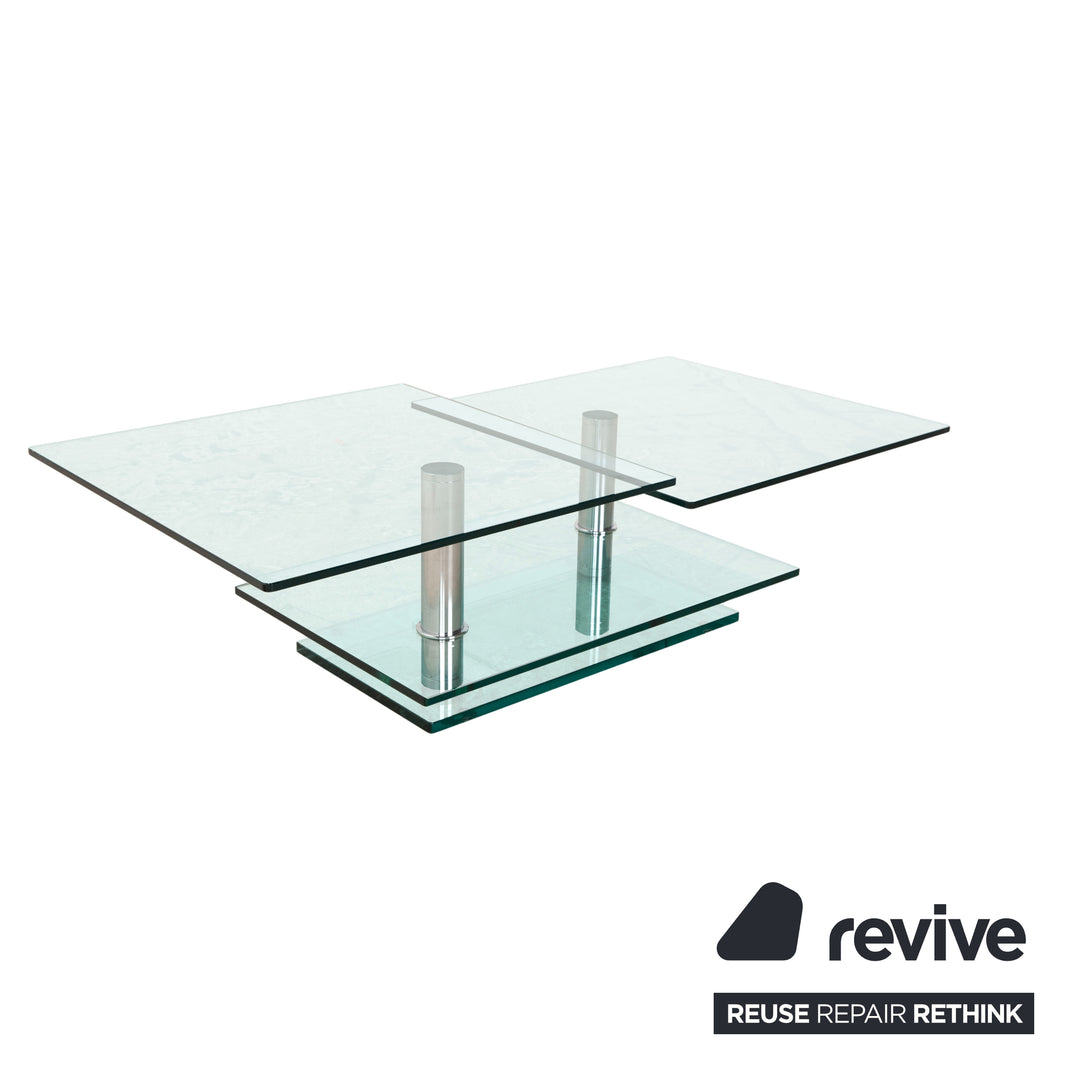 Ronald Schmitt K500 Glas Couchtisch Silber manuelle Funktion