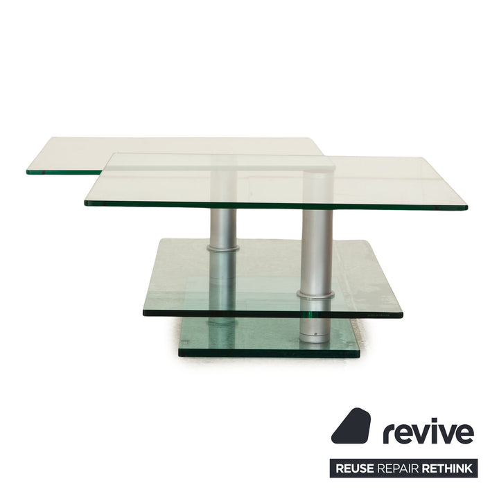 Ronald Schmitt K500 glass coffee table silver manual function