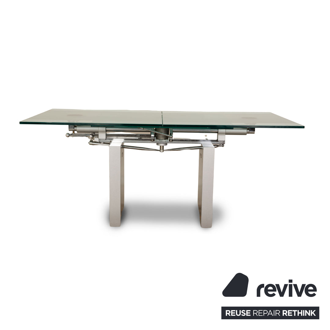 Ronald Schmitt K5000 E glass dining table silver dining room 170/230x75x90