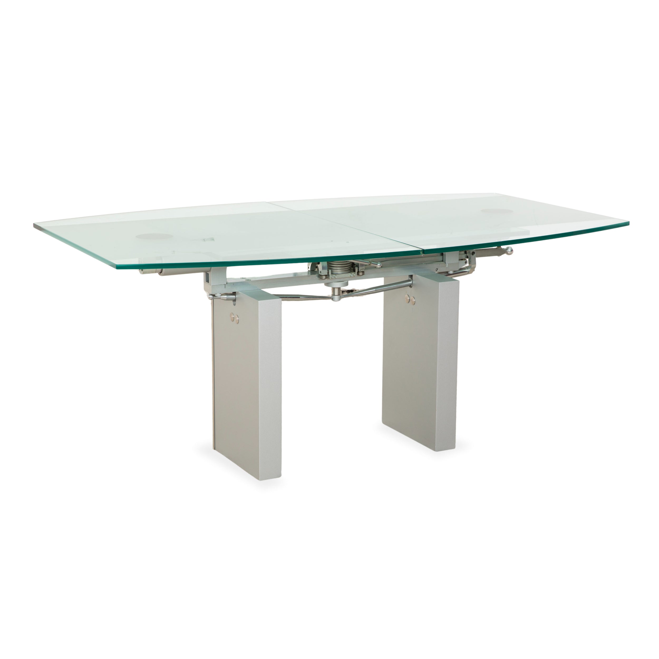 Ronald Schmitt K5000 Glas Esstisch Silber Chrom manuelle Funktion
