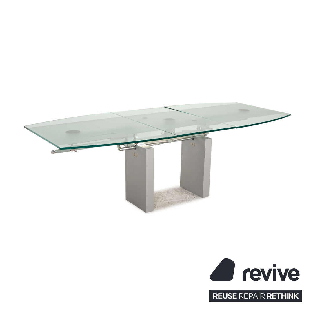 Ronald Schmitt K5000/E Table en Verre Argent Table à Manger Fonction