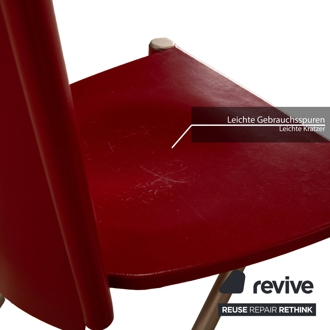 Ronald Schmitt Leather Chair Red Dining Room