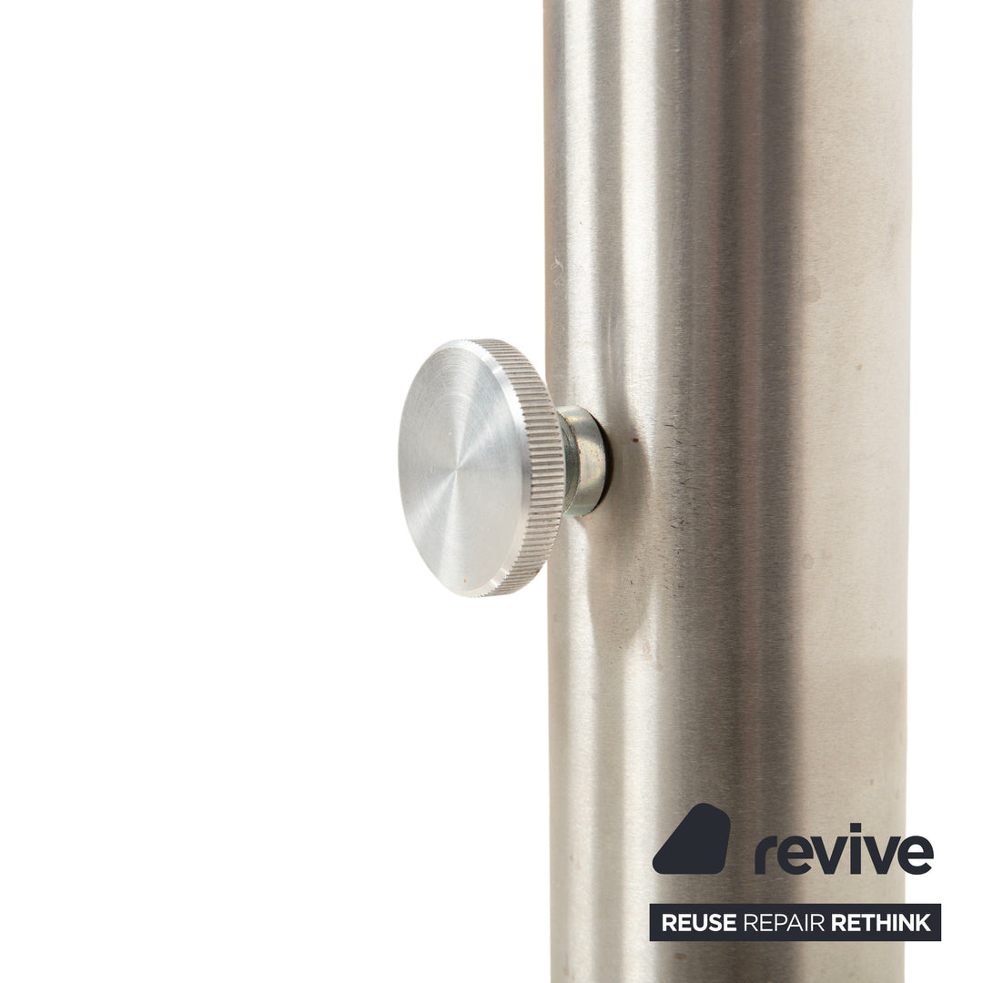 Ronald Schmitt Triplex Glas Couchtisch Silber Beistelltisch höhenverstellbar manuelle Funktion