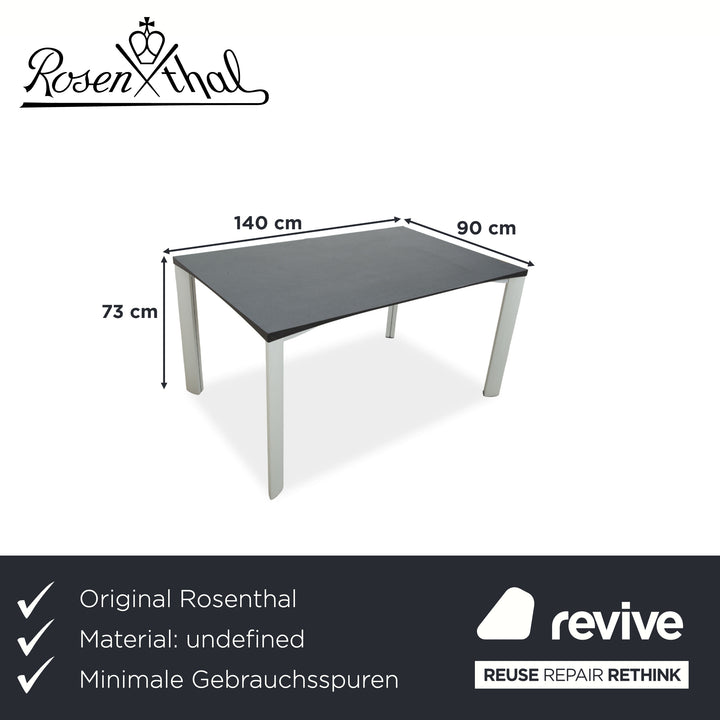 Table à manger Rosenthal Gris foncé Anthracite Gris Argent 140 x 90 cm