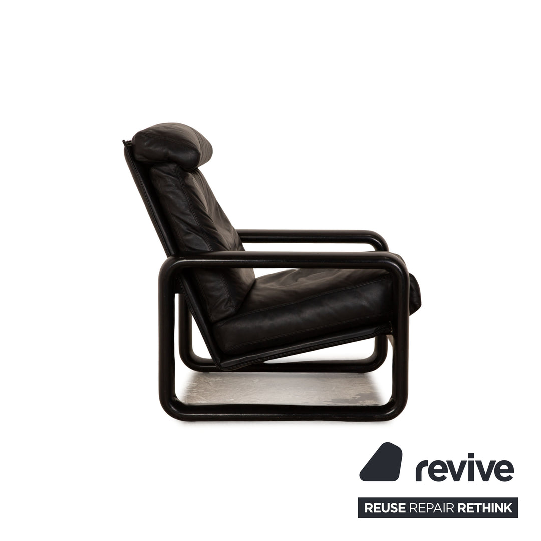 Rosenthal Hombre Leder Sessel Garnitur Schwarz