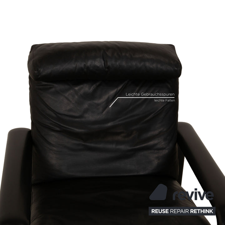 Rosenthal Hombre Leder Sessel Garnitur Schwarz