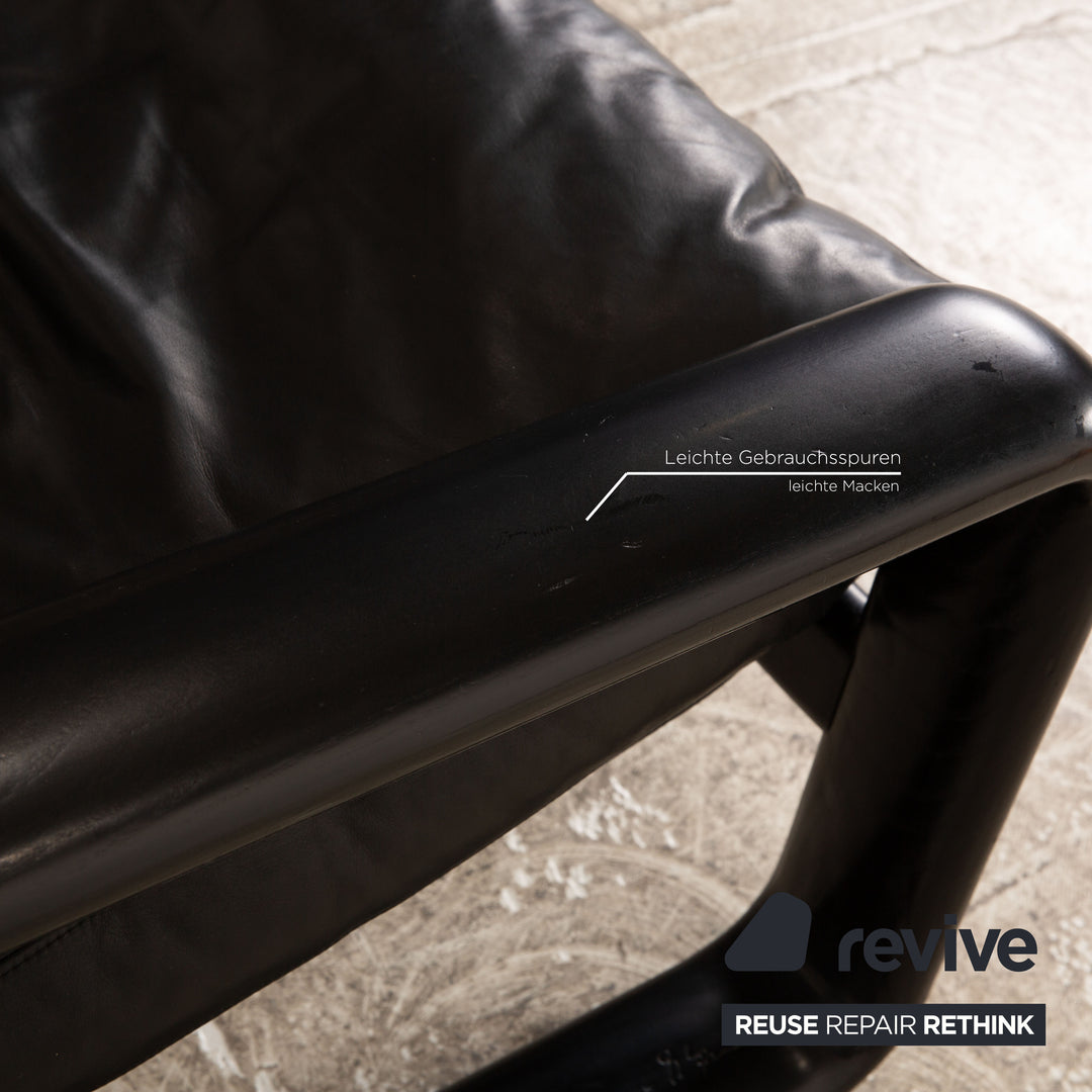 Rosenthal Hombre Leder Sessel Schwarz