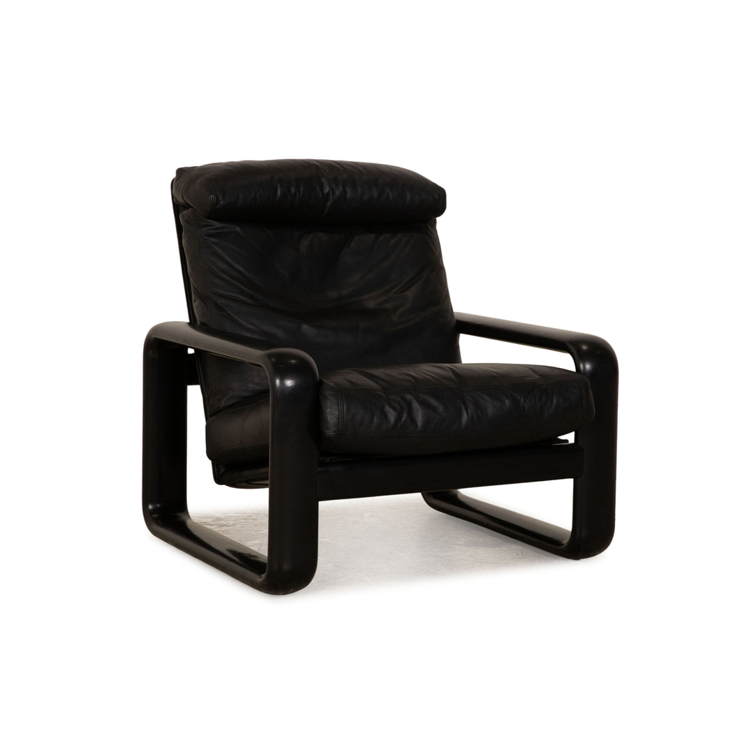 Rosenthal Hombre Leder Sessel Schwarz