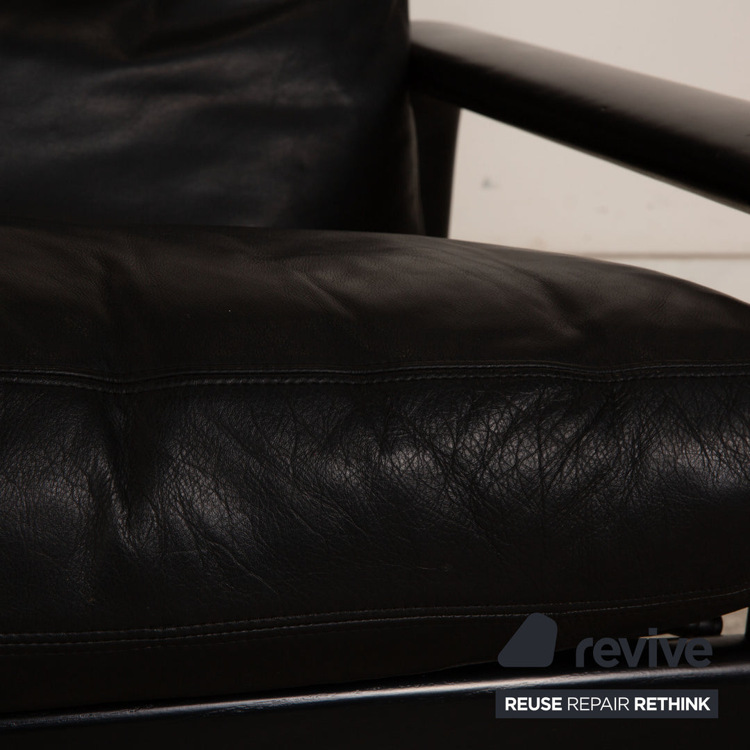 Rosenthal Hombre Leder Sessel Schwarz