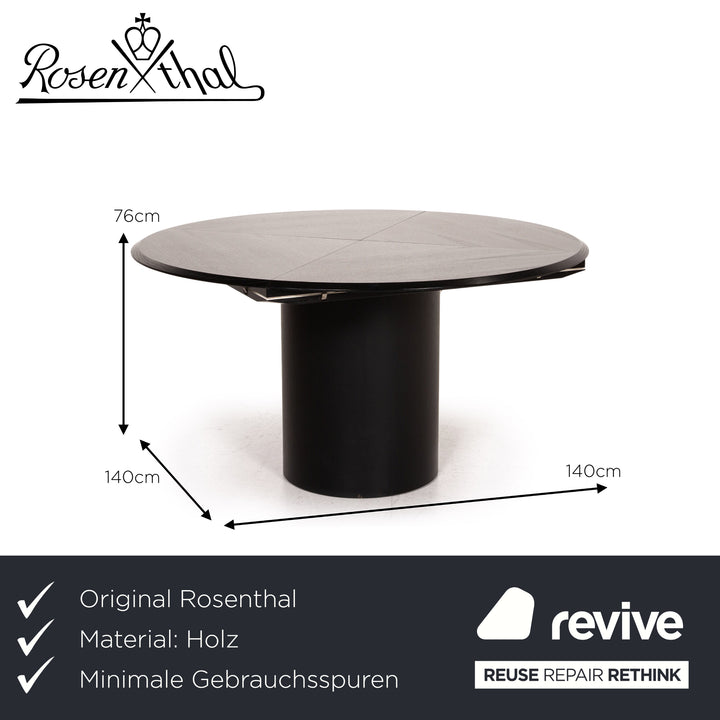 Rosenthal Quadrondo dining table round black white foldable function square