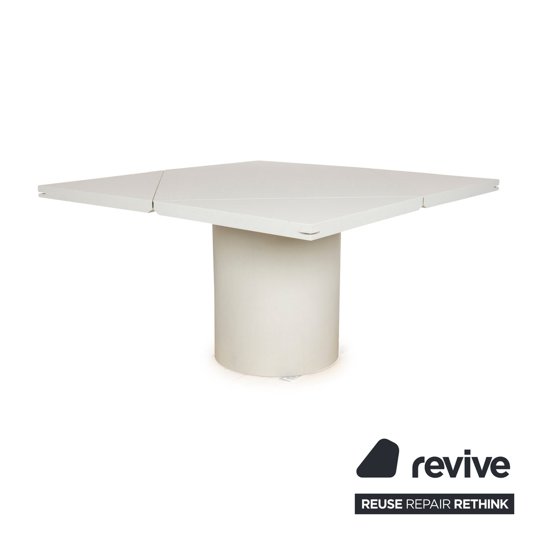 Rosenthal Quadrondo wooden dining table white extendable