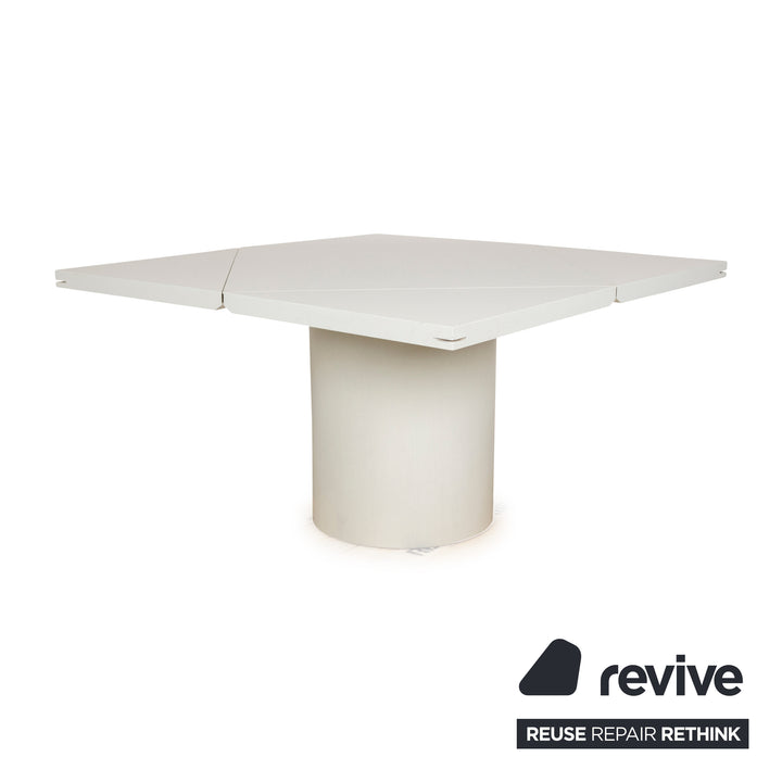 Rosenthal Quadrondo wooden dining table white extendable