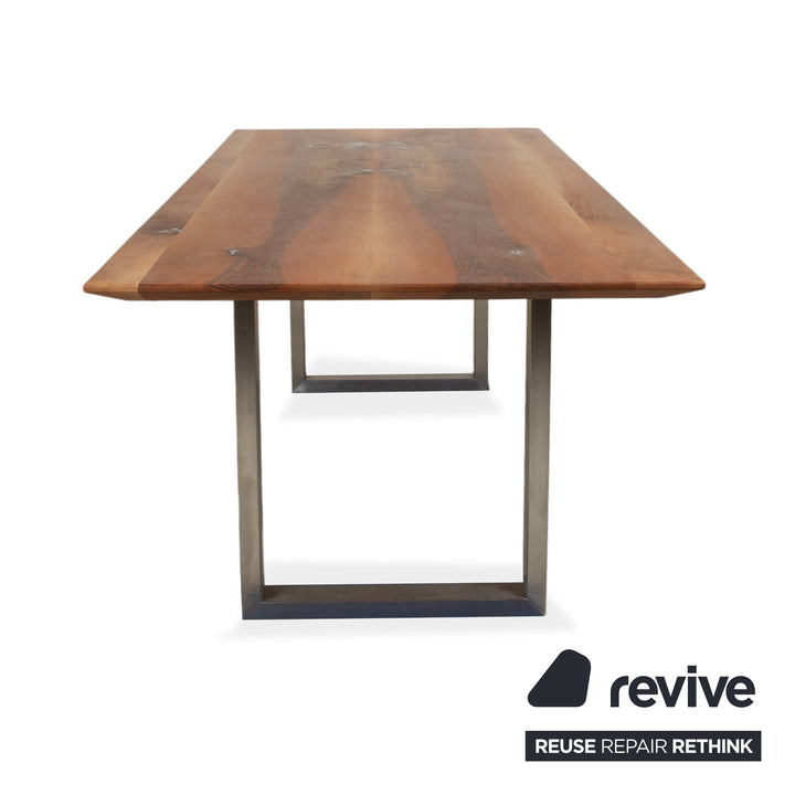 Rott Woodart Solid Wood Dining Table Brown Walnut 240 x 100 cm