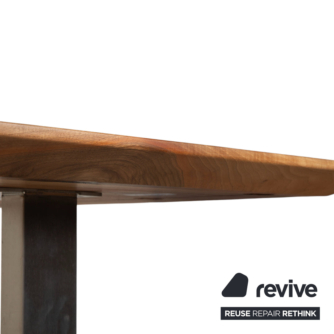 Rott Woodart Solid Wood Dining Table Brown Walnut 240 x 100 cm
