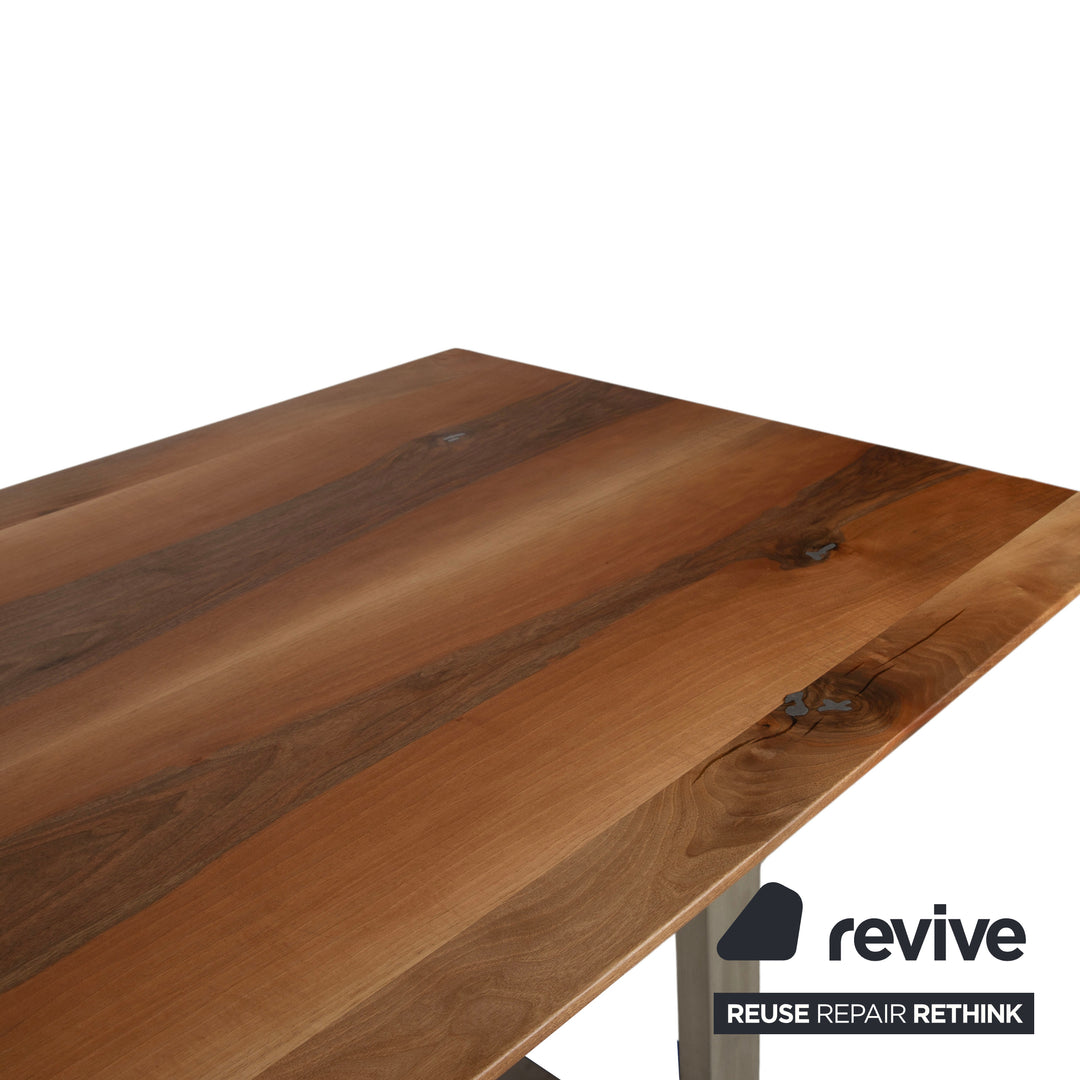 Rott Woodart Solid Wood Dining Table Brown Walnut 240 x 100 cm