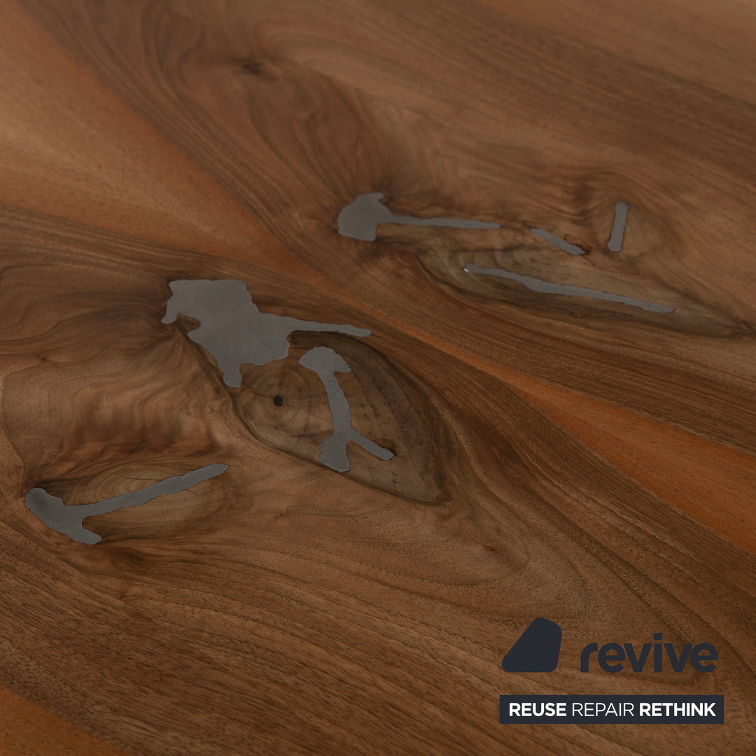 Rott Woodart Solid Wood Dining Table Brown Walnut 240 x 100 cm