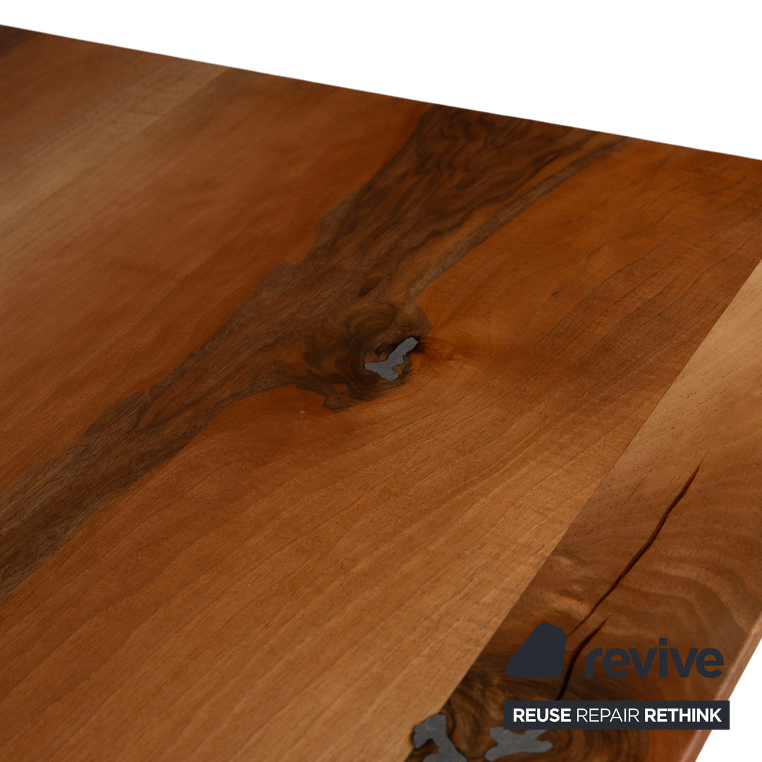 Rott Woodart Solid Wood Dining Table Brown Walnut 240 x 100 cm