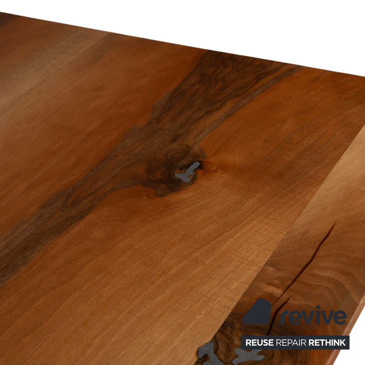 Rott Woodart Solid Wood Dining Table Brown Walnut 240 x 100 cm