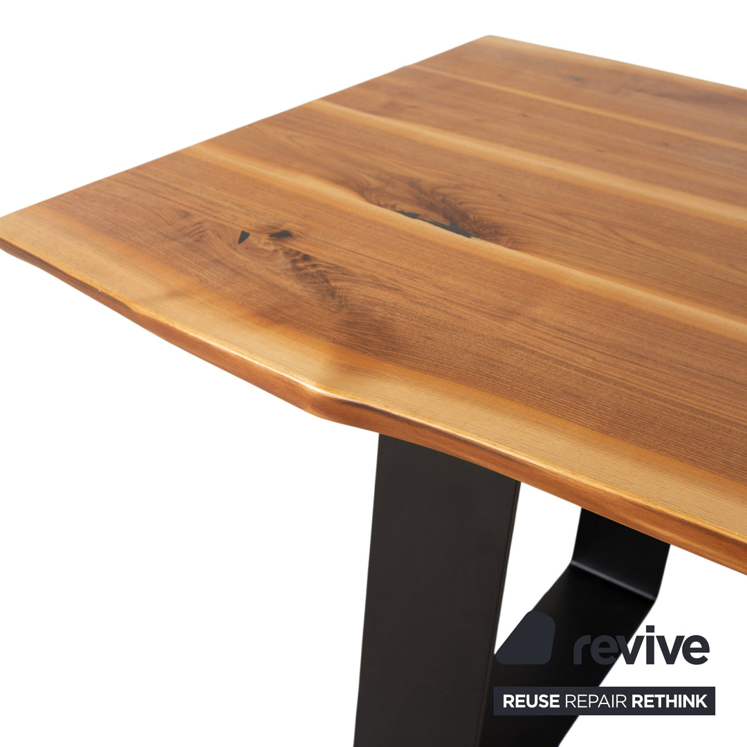Rott Woodart Solid Wood Dining Table Brown Black 240 x 100 cm
