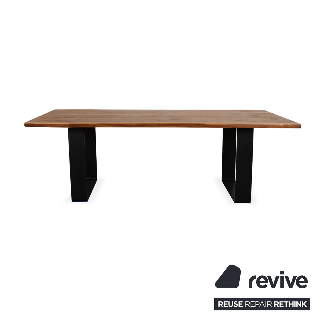 Rott Woodart Solid Wood Dining Table Brown Black 240 x 100 cm