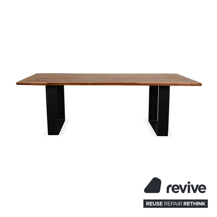 Rott Woodart Solid Wood Dining Table Brown Black 240 x 100 cm
