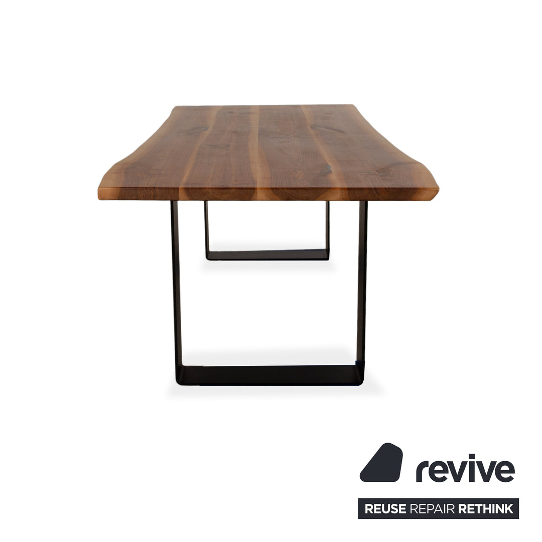 Rott Woodart Solid Wood Dining Table Brown Black 240 x 100 cm