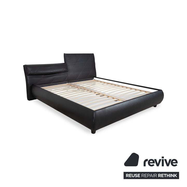 Ruf Bett Schwarz Kunstleder manuelle Funktion