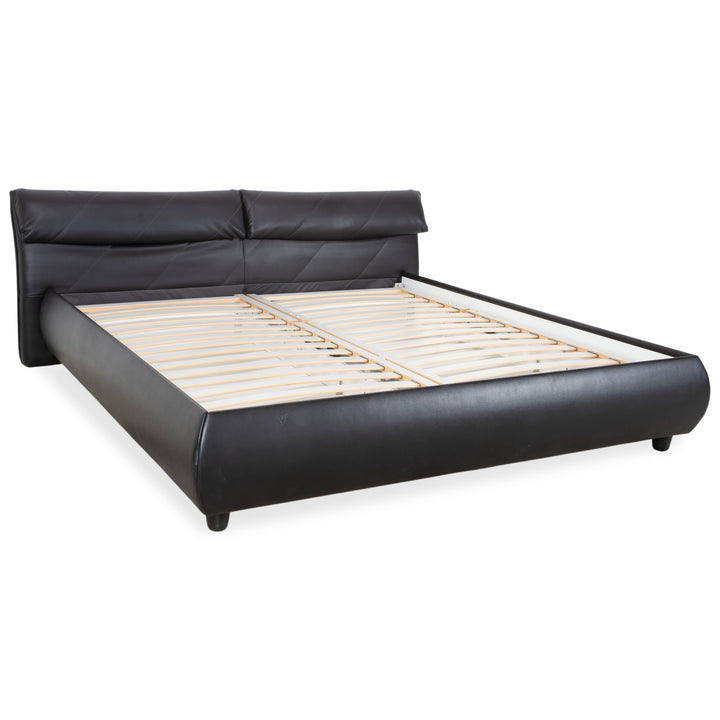 Ruf Bett Schwarz Kunstleder manuelle Funktion