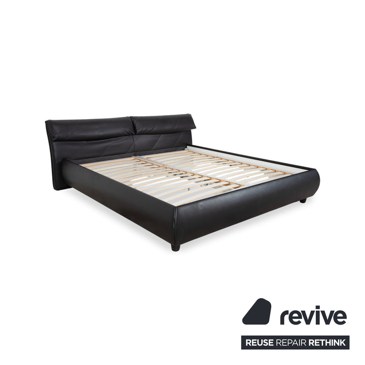 Ruf Bett Schwarz Kunstleder manuelle Funktion