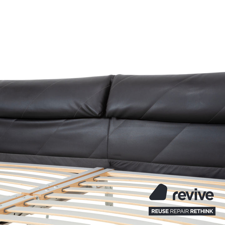 Ruf Bett Schwarz Kunstleder manuelle Funktion