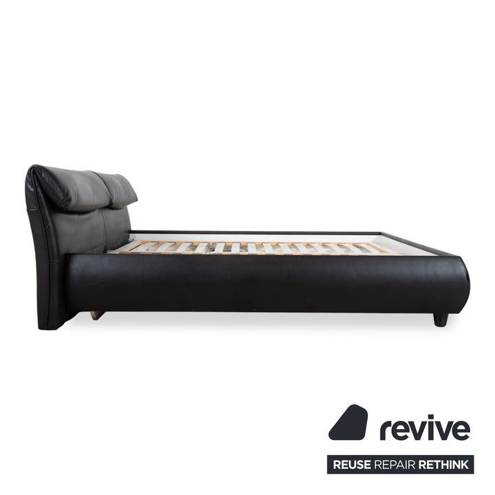 Ruf Bett Schwarz Kunstleder manuelle Funktion
