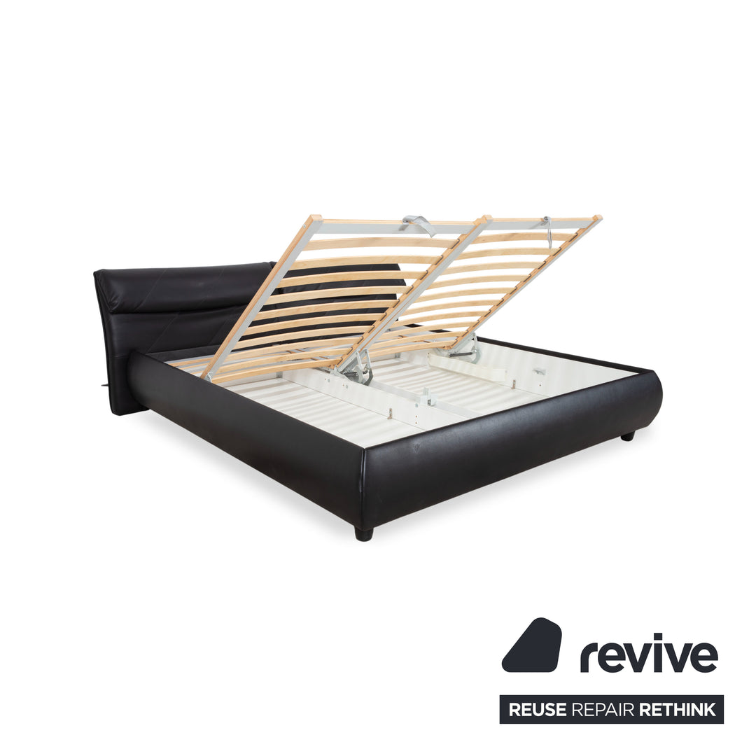 Ruf Bett Schwarz Kunstleder manuelle Funktion