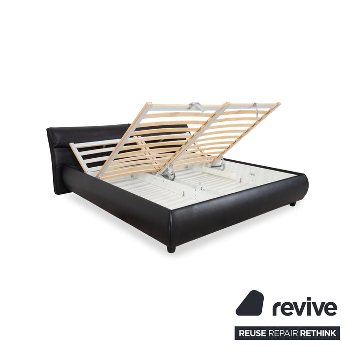 Ruf Bett Schwarz Kunstleder manuelle Funktion