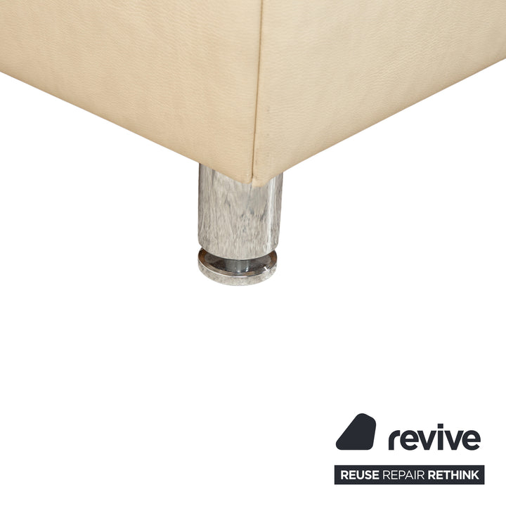 RUF loftline Kunstleder Bett Beige Creme 180 x 200 cm Bettkasten
