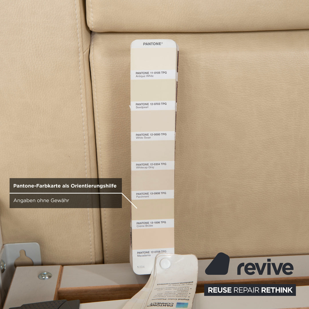 RUF loftline Kunstleder Bett Beige Creme 180 x 200 cm Bettkasten