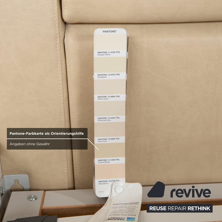 RUF loftline Kunstleder Bett Beige Creme 180 x 200 cm Bettkasten