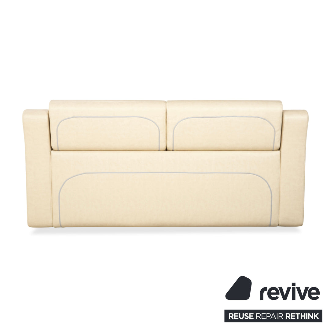 RUF loftline Kunstleder Bett Beige Creme 180 x 200 cm Bettkasten