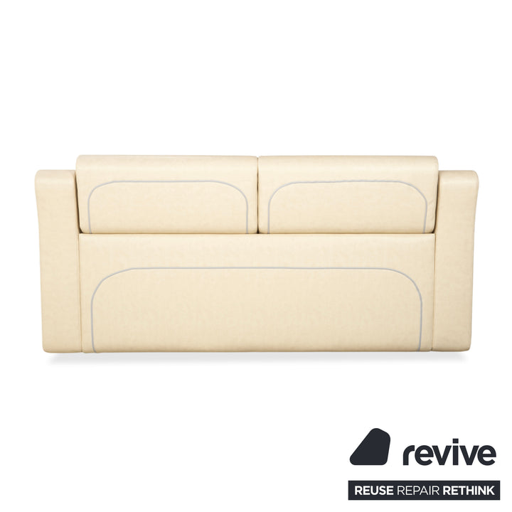 RUF loftline Kunstleder Bett Beige Creme 180 x 200 cm Bettkasten