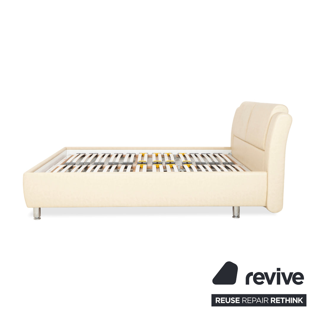 RUF loftline Kunstleder Bett Beige Creme 180 x 200 cm Bettkasten
