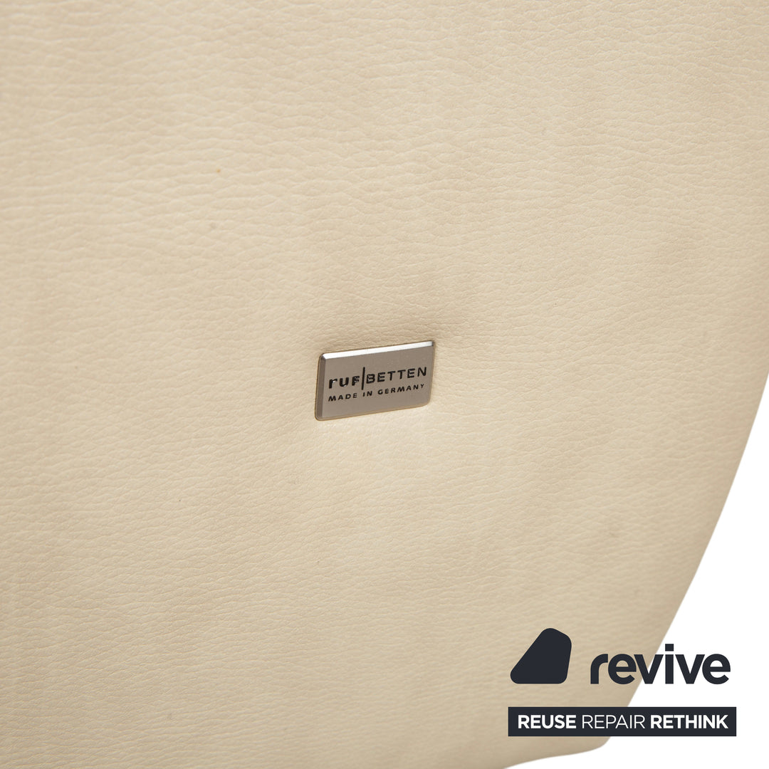 RUF loftline Kunstleder Bett Beige Creme 180 x 200 cm Bettkasten