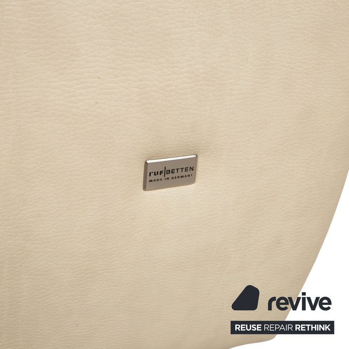RUF loftline Kunstleder Bett Beige Creme 180 x 200 cm Bettkasten