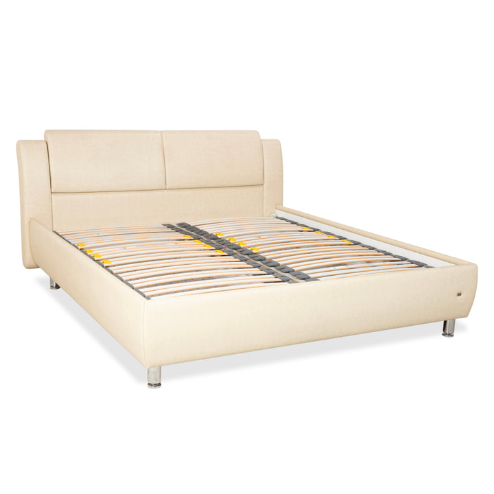RUF loftline Kunstleder Bett Beige Creme 180 x 200 cm Bettkasten