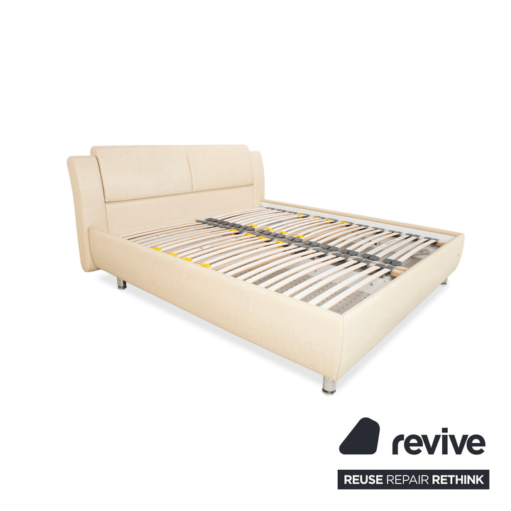 RUF loftline Kunstleder Bett Beige Creme 180 x 200 cm Bettkasten