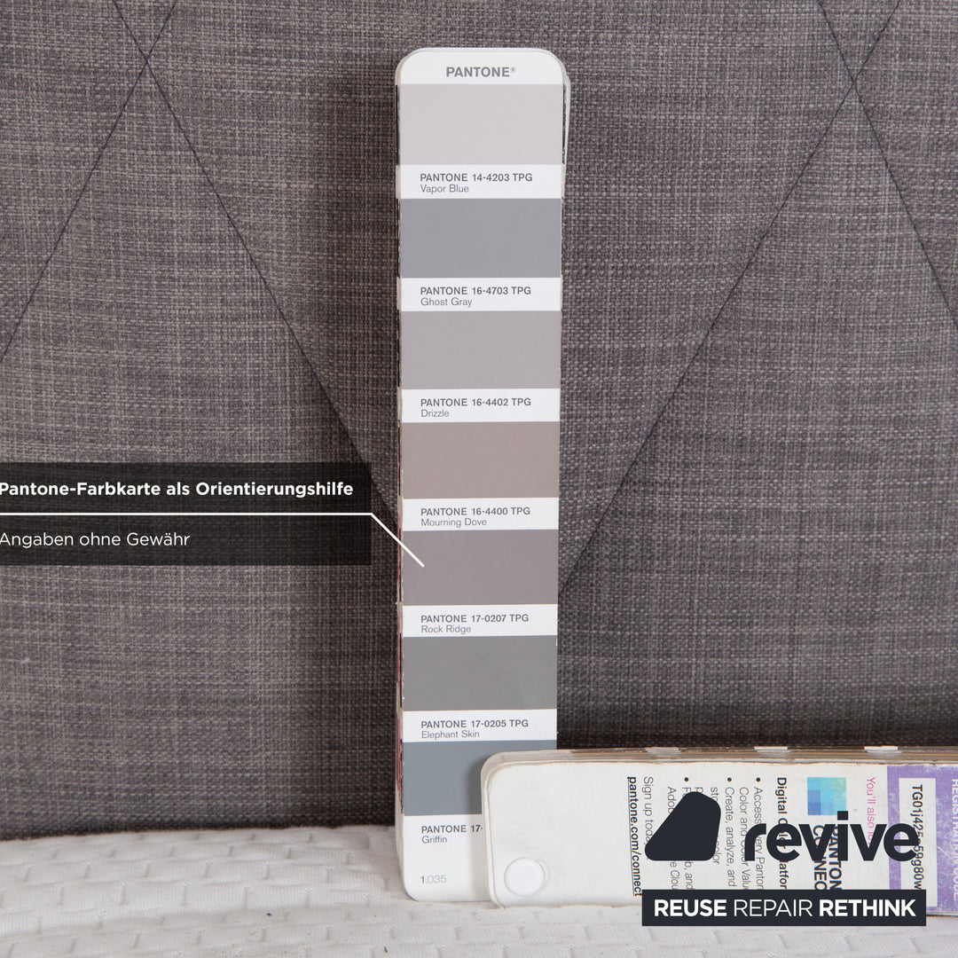 RUF Stoff Bett Grau Schlafzimmer Boxspringbett elektrische Funktion