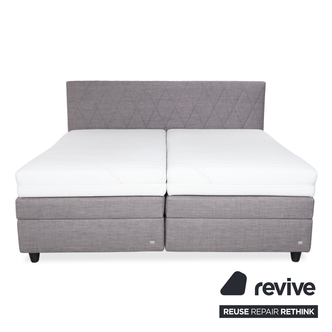 RUF Stoff Bett Grau Schlafzimmer Boxspringbett elektrische Funktion
