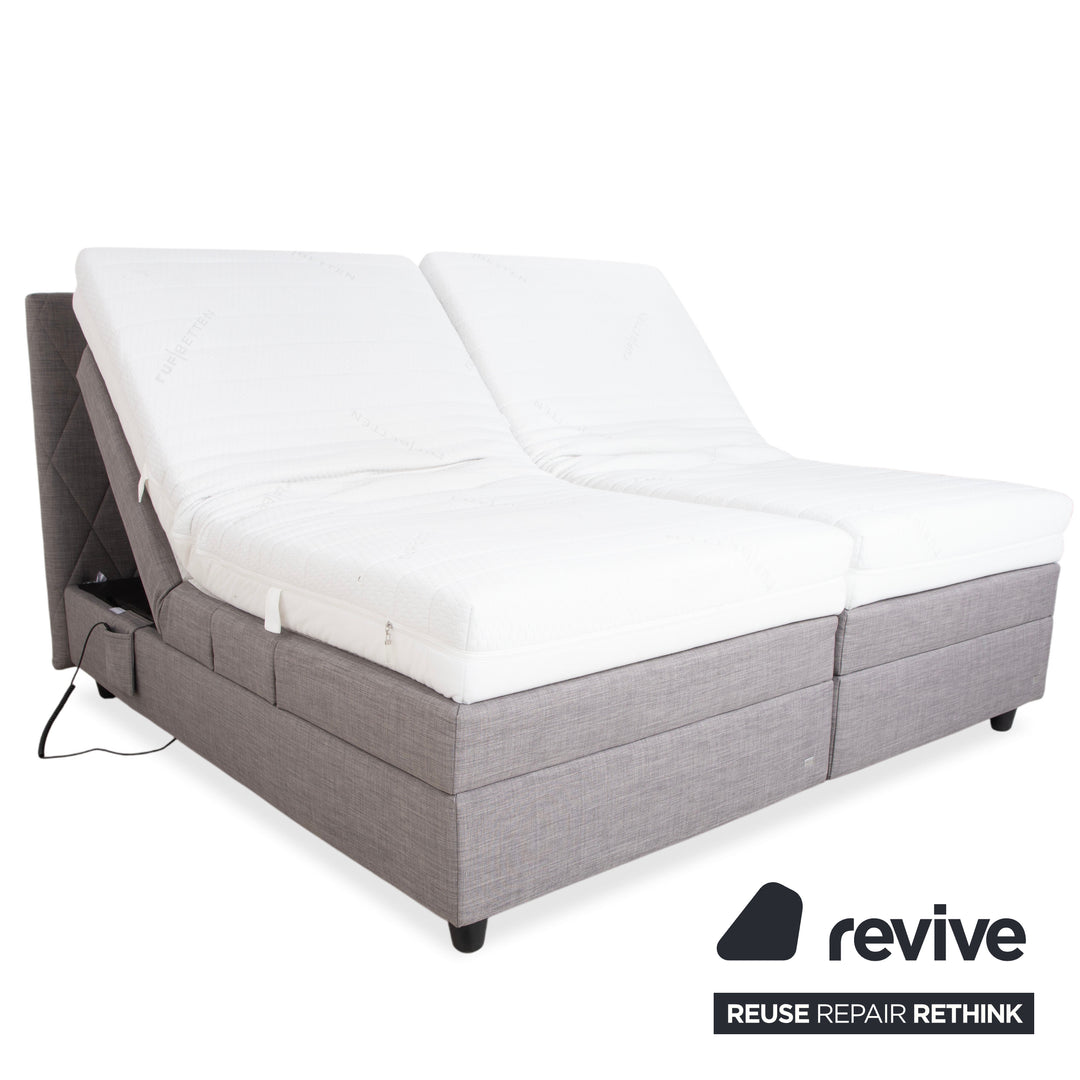 RUF Stoff Bett Grau Schlafzimmer Boxspringbett elektrische Funktion