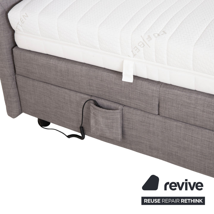 RUF Stoff Bett Grau Schlafzimmer Boxspringbett elektrische Funktion